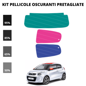 Pellicola Oscuramento Vetri Citroen C1 2014-Attuale