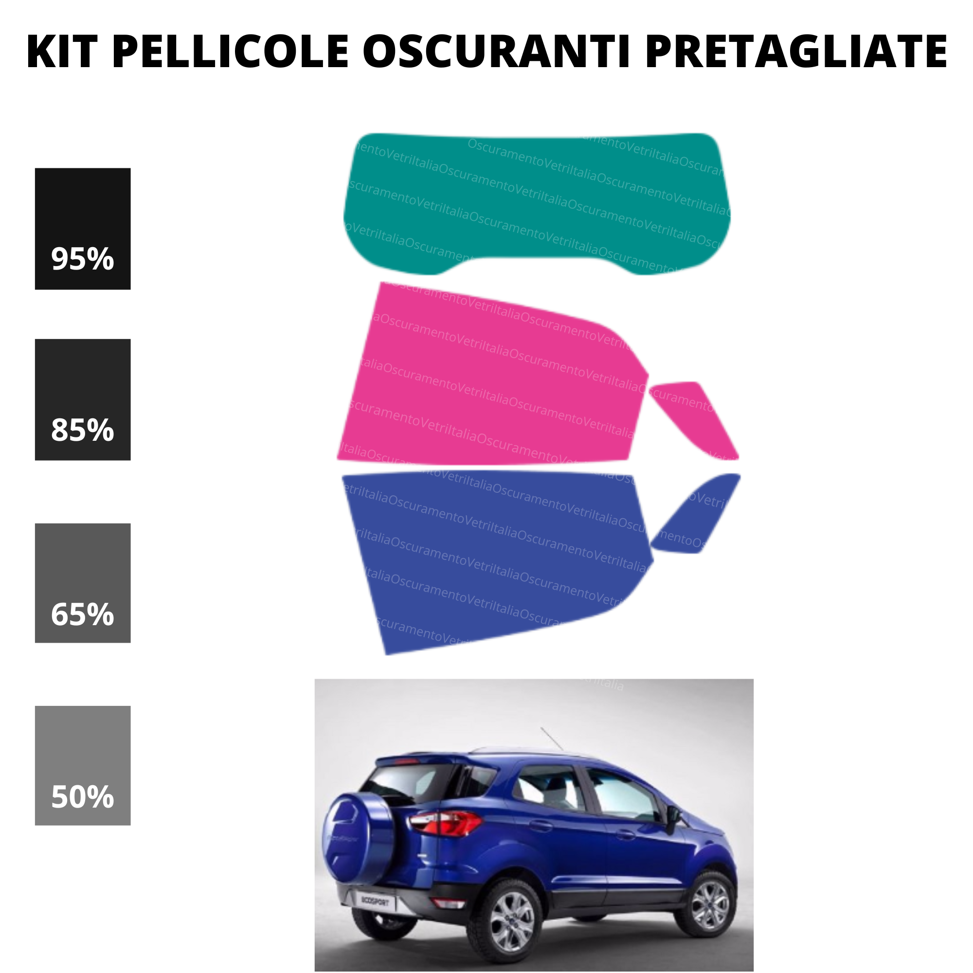 Pellicola Oscuramento Vetri Ford EcoSport