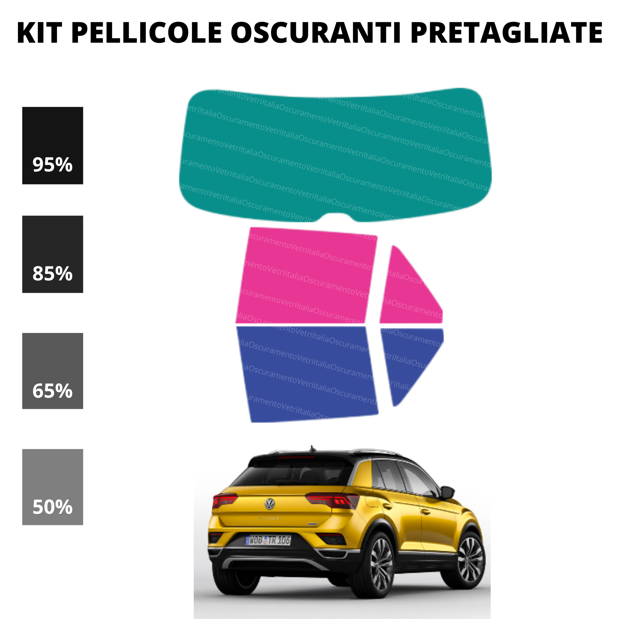 Pellicola Oscuramento Vetri Volkswagen T-roc