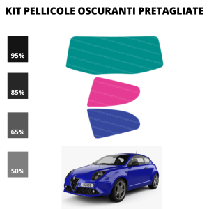 Pellicola Oscuramento Vetri Alfa Romeo Mito 2009-Attuale