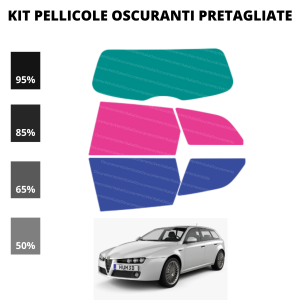 Pellicola Oscuramento Vetri Alfa Romeo 159 Station Wagon 2005-Attuale
