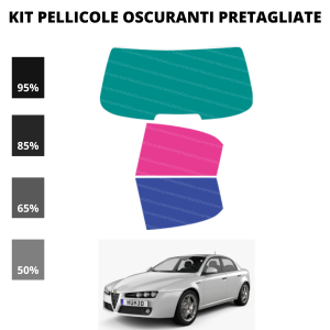 Pellicola Oscuramento Vetri Alfa Romeo 159 Berlina 2005-Attuale