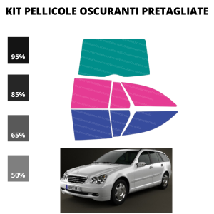 Pellicola Oscuramento Vetri Mercedes Benz Classe C SW 2001-2007