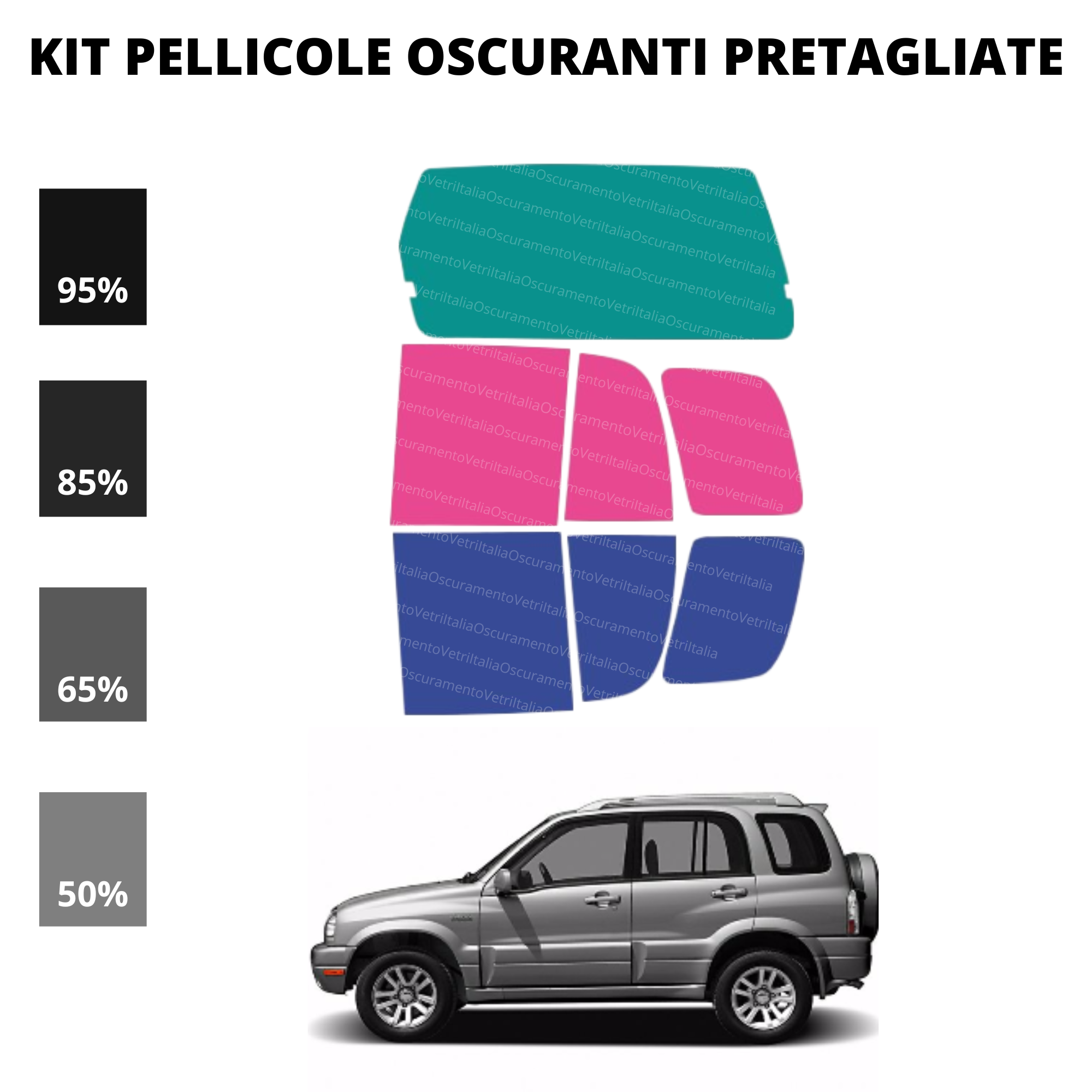 Pellicola Oscuramento Vetri Suzuki Gran Vitara 1998-2005