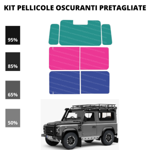 Pellicola Oscuramento Vetri Land Rover Defender 90 3 Porte 1994-2020