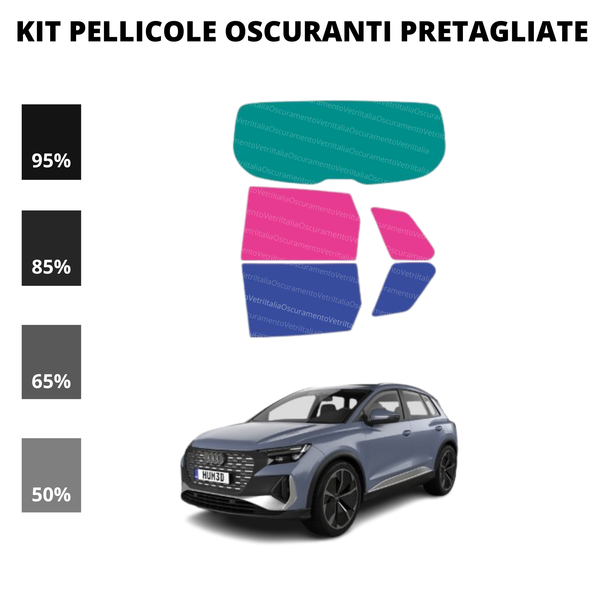 Pellicola Oscuramento Vetri Audi Q4 2021 - Attuale