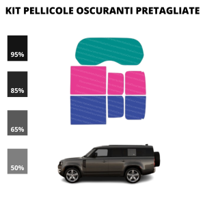 Pellicola Oscuramento Vetri Land Rover Defender 130 5 Porte 2021 Attuale
