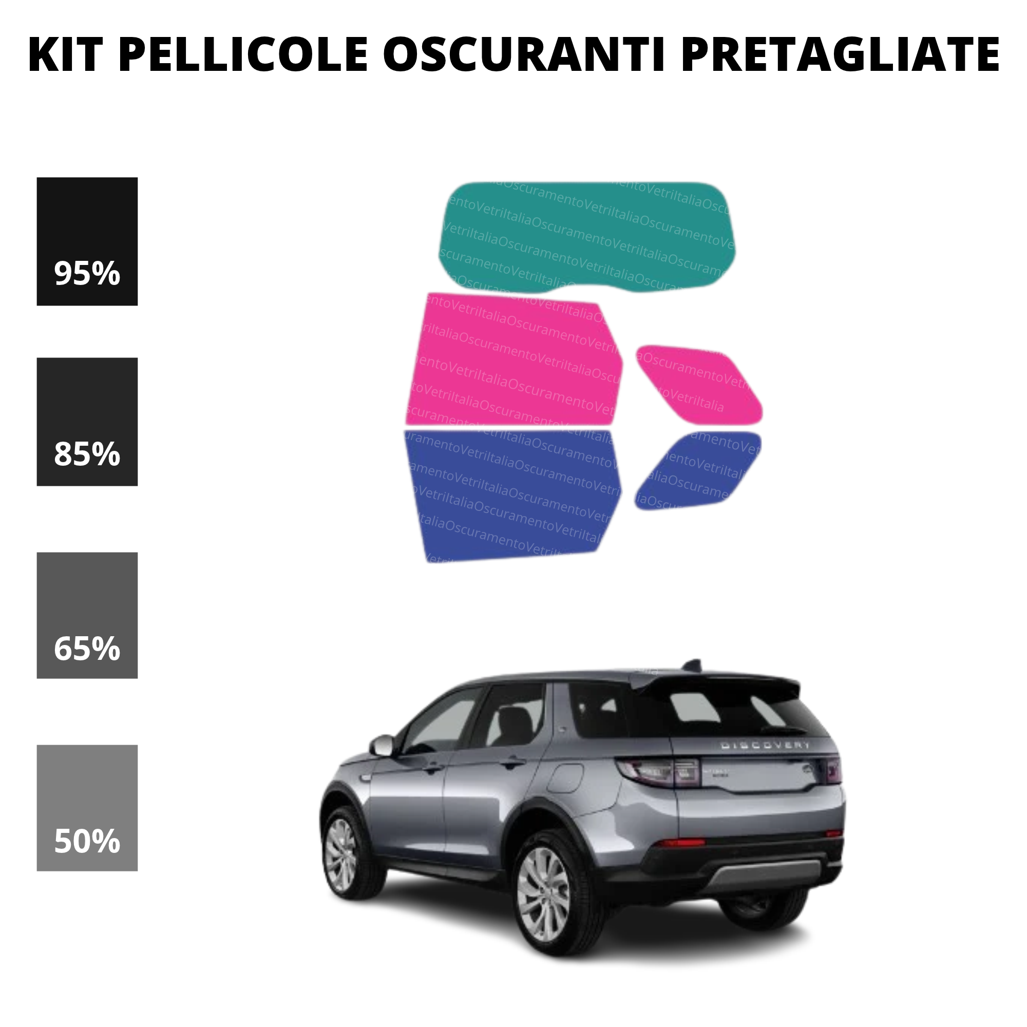 Pellicola Oscuramento Vetri Land Rover Discovery Sport 2015 Attuale